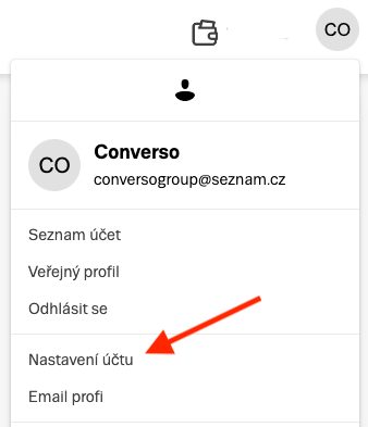 Firmy.cz - nastavení přístupu