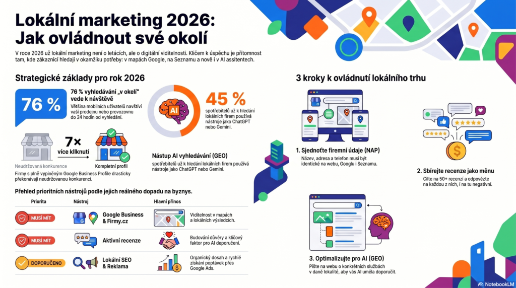 Lokální marketing infografika